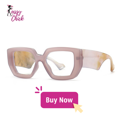 Colorful Square Polygon Frame Glasses
