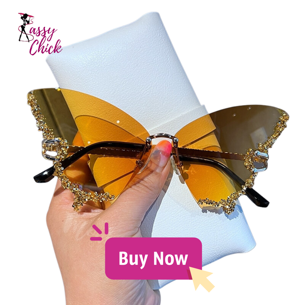 Oversized Diamond Butterfly Sunglasses