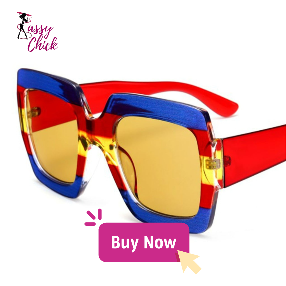 Three Colors Square Sunglasses