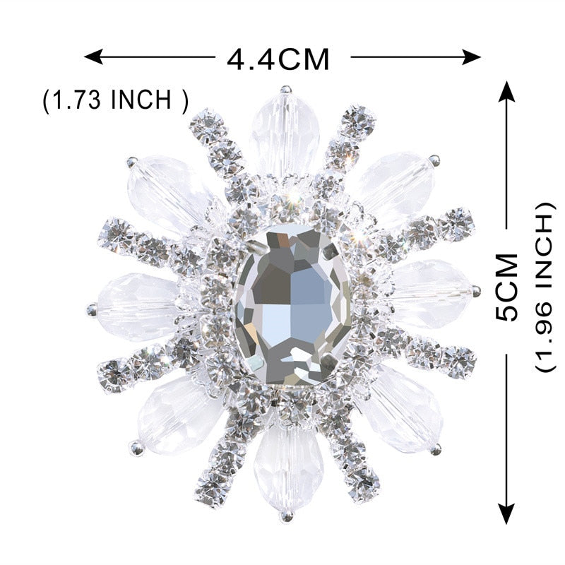 Sparkling Glass Sewn Rhinestone Crystal Patch