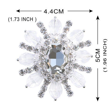 Sparkling Glass Sewn Rhinestone Crystal Patch