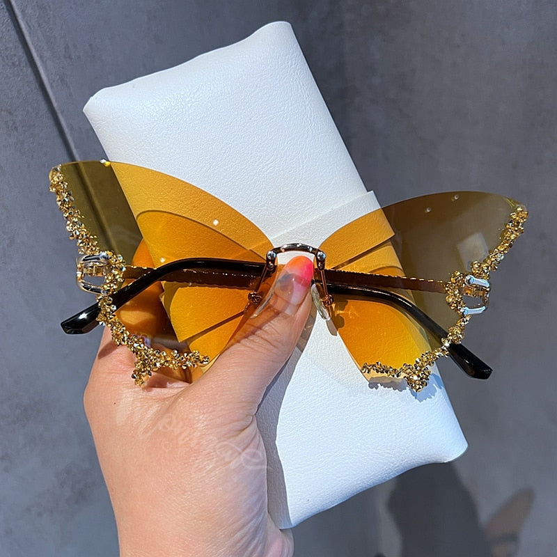 Oversized Diamond Butterfly Sunglasses