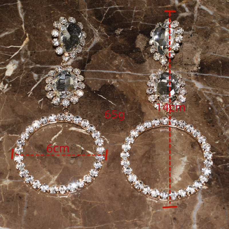 Crystal Big Water Drop Earrings