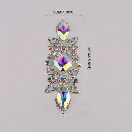 Sparkling Glass Sewn Rhinestone Crystal Patch