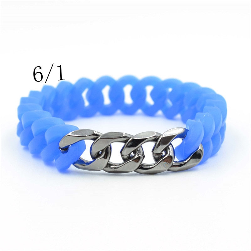 Silicone Twist Energy Chain Bracelet