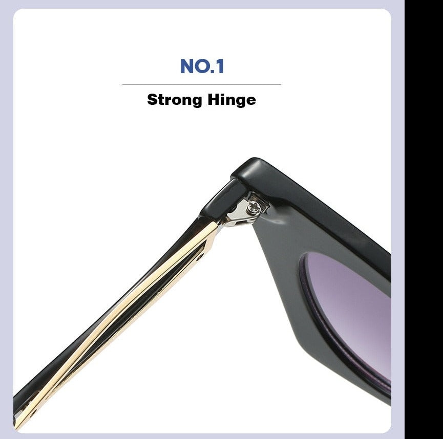 Stripe Cat Eye Sunglasses