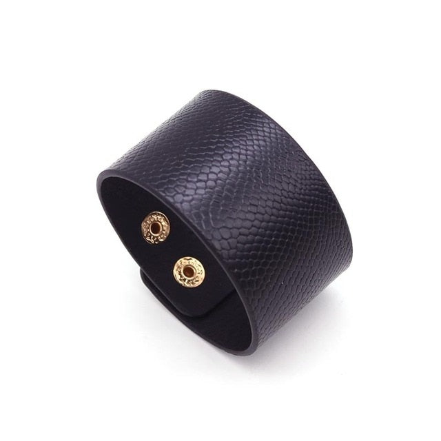 V Shaped Leather Cuff Bracelet