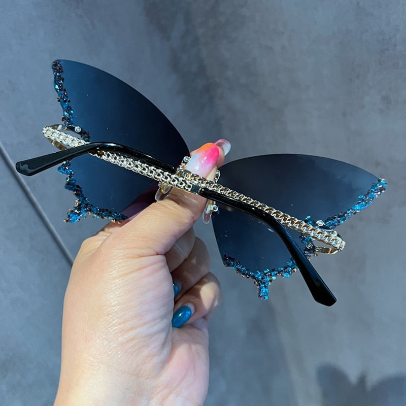 Oversized Diamond Butterfly Sunglasses