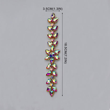 Sparkling Glass Sewn Rhinestone Crystal Patch