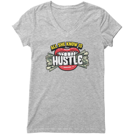 She's Hustle V-neck Shirt
