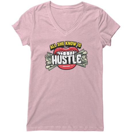 She's Hustle V-neck Shirt
