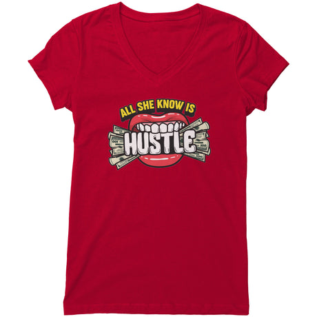 She's Hustle V-neck Shirt