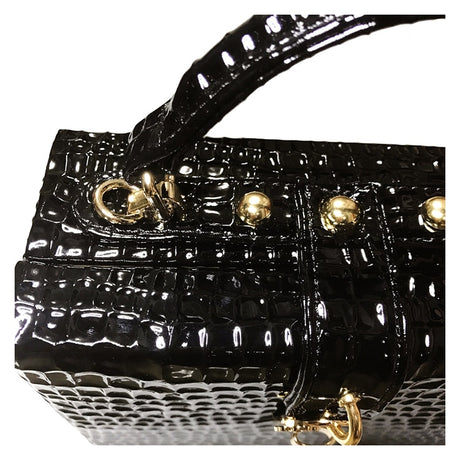 Black Snake Print PU Evening Clutch Bag