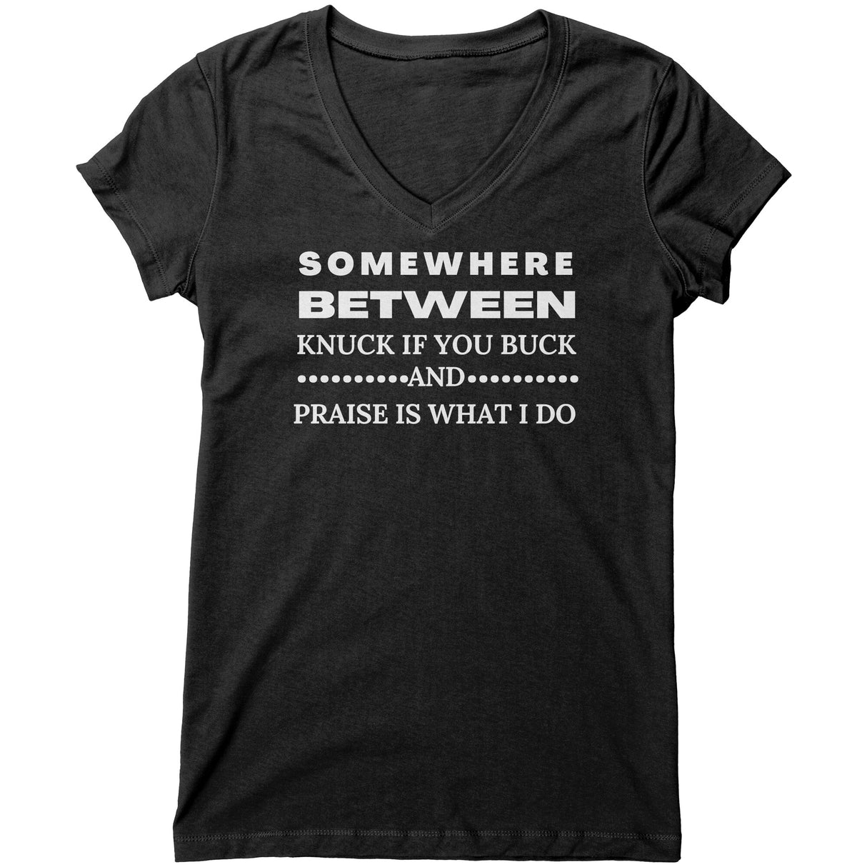 "Somewhere Between 2" V-neck Shirt