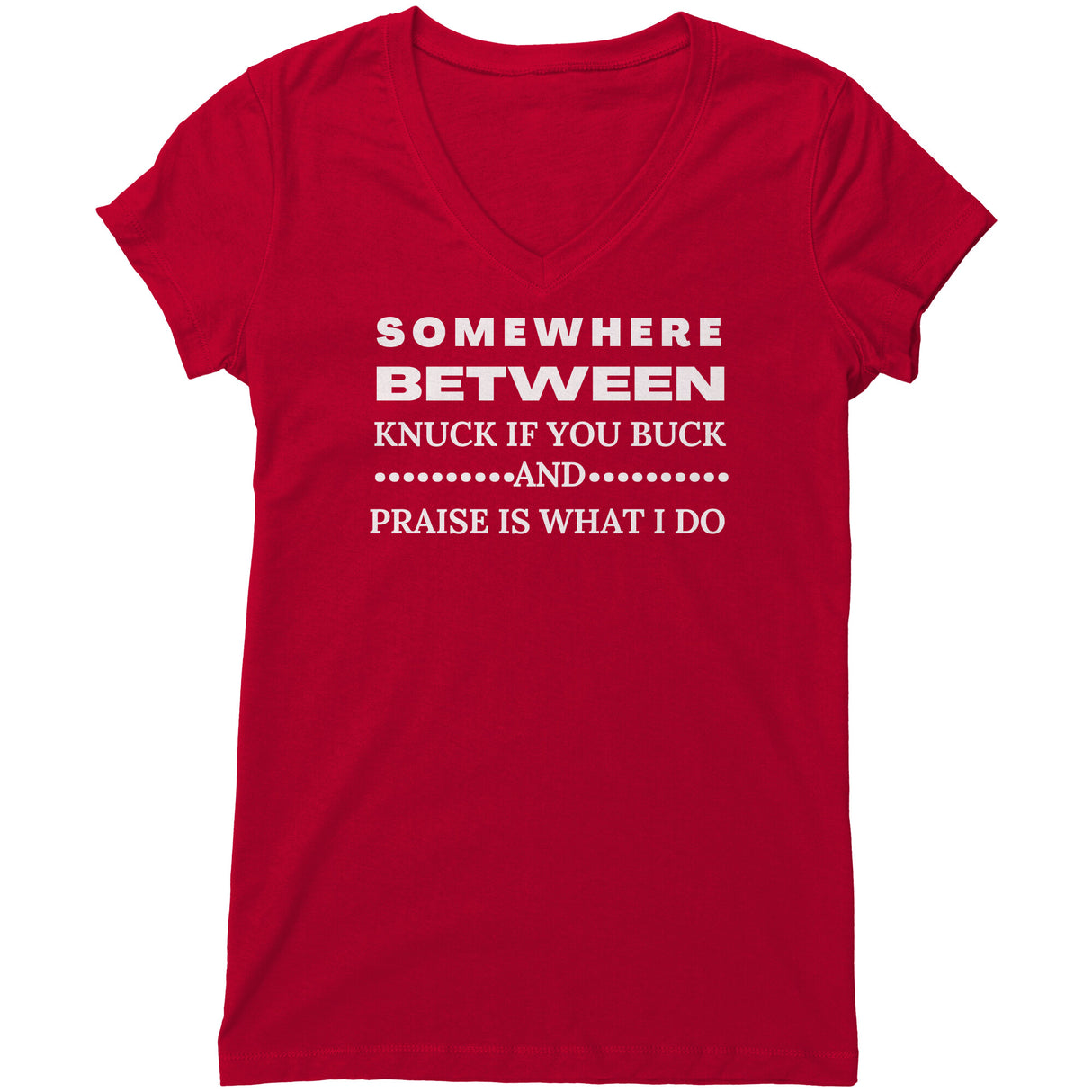 "Somewhere Between 2" V-neck Shirt
