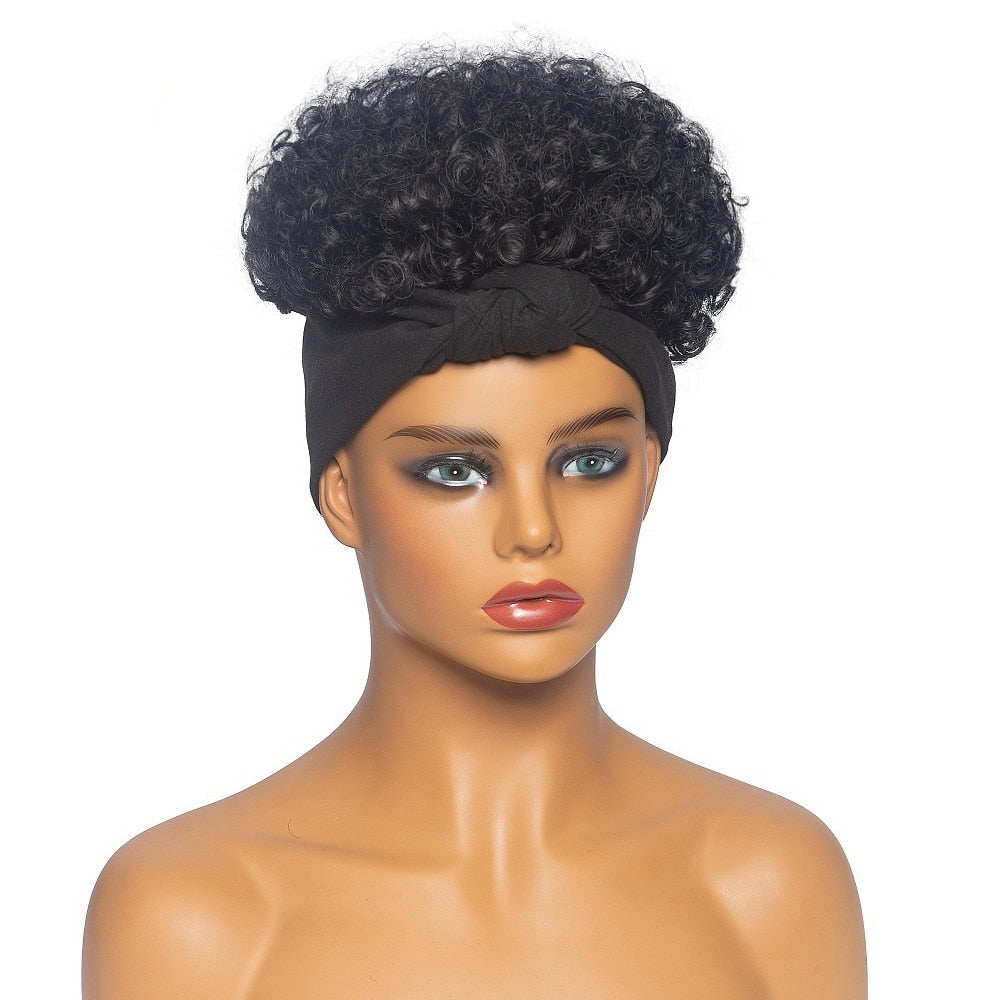 Black Turban Cap Wig Headscarves