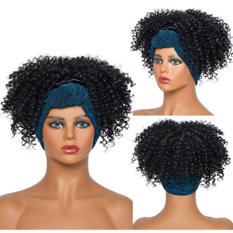 Black Turban Cap Wig Headscarves