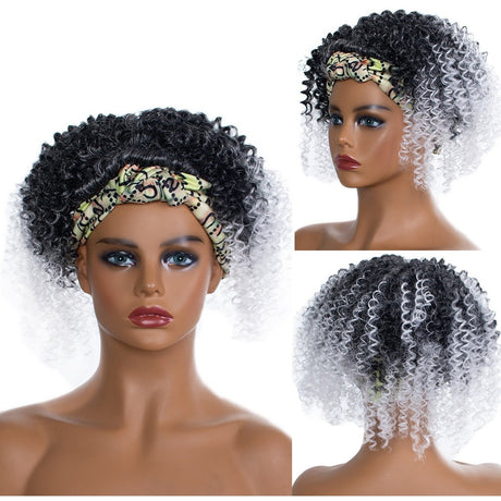 Light White Turban Cap Wig Headscarves