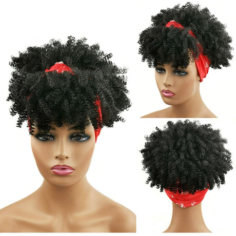 Black Turban Cap Wig Headscarves