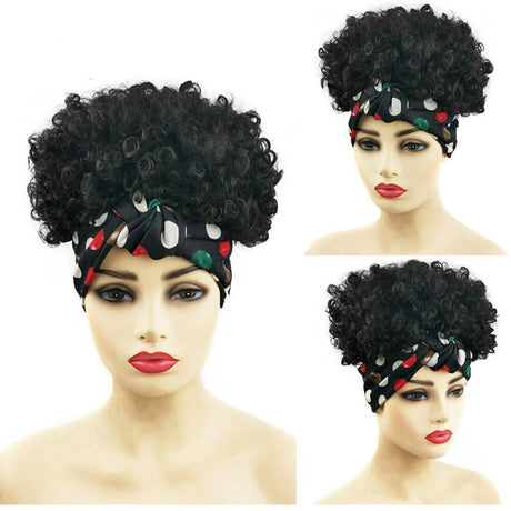 Black Turban Cap Wig Headscarves