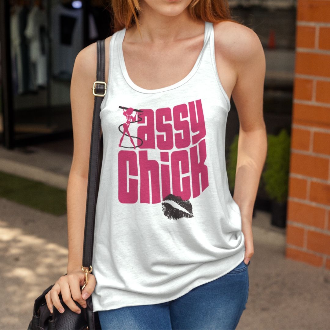 Sassy Chick Black Lips Racerback Tank Top | Shop Sassy Chick