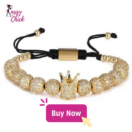 Micro Pave Bead Charm Bracelet