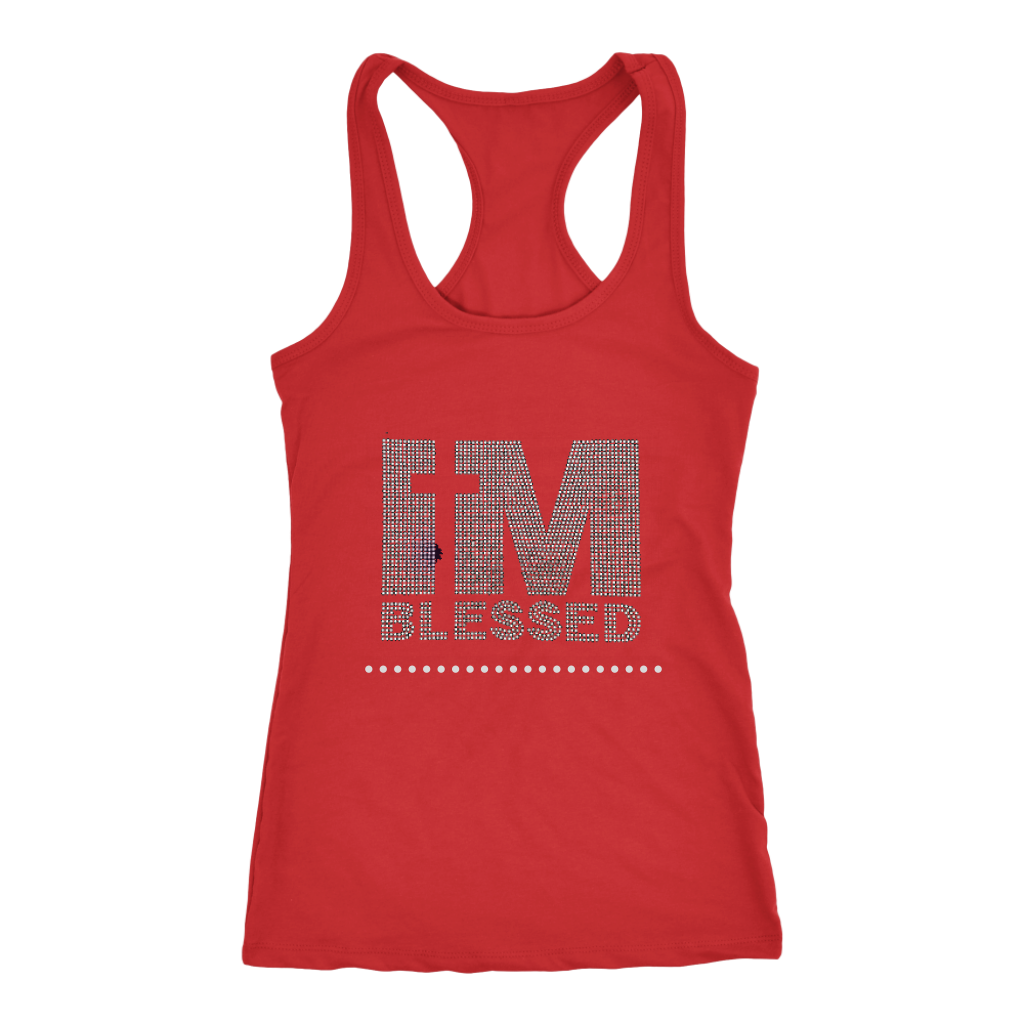 I Am Blessed Racerback Tank Top - Red | Shop Sassy Chick