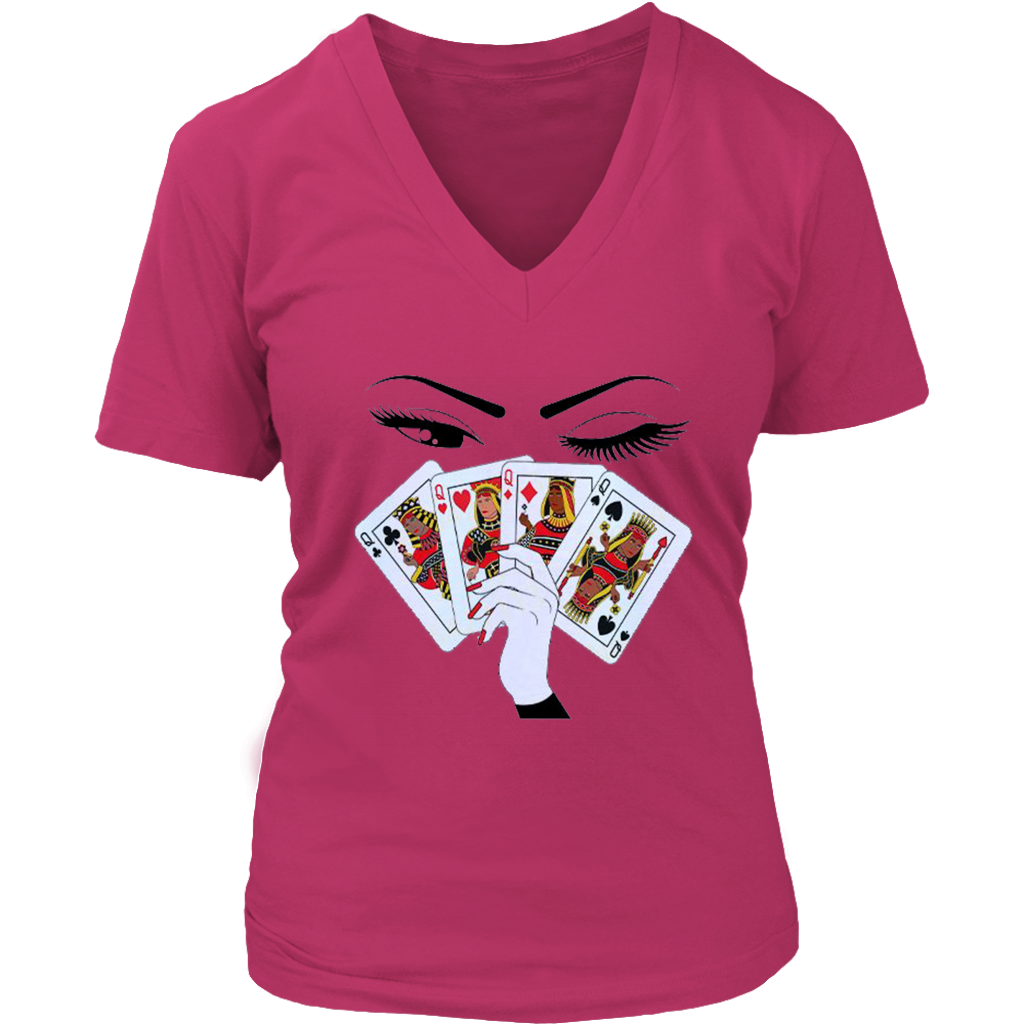 Card Girl V-Neck - Shop Sassy Chick