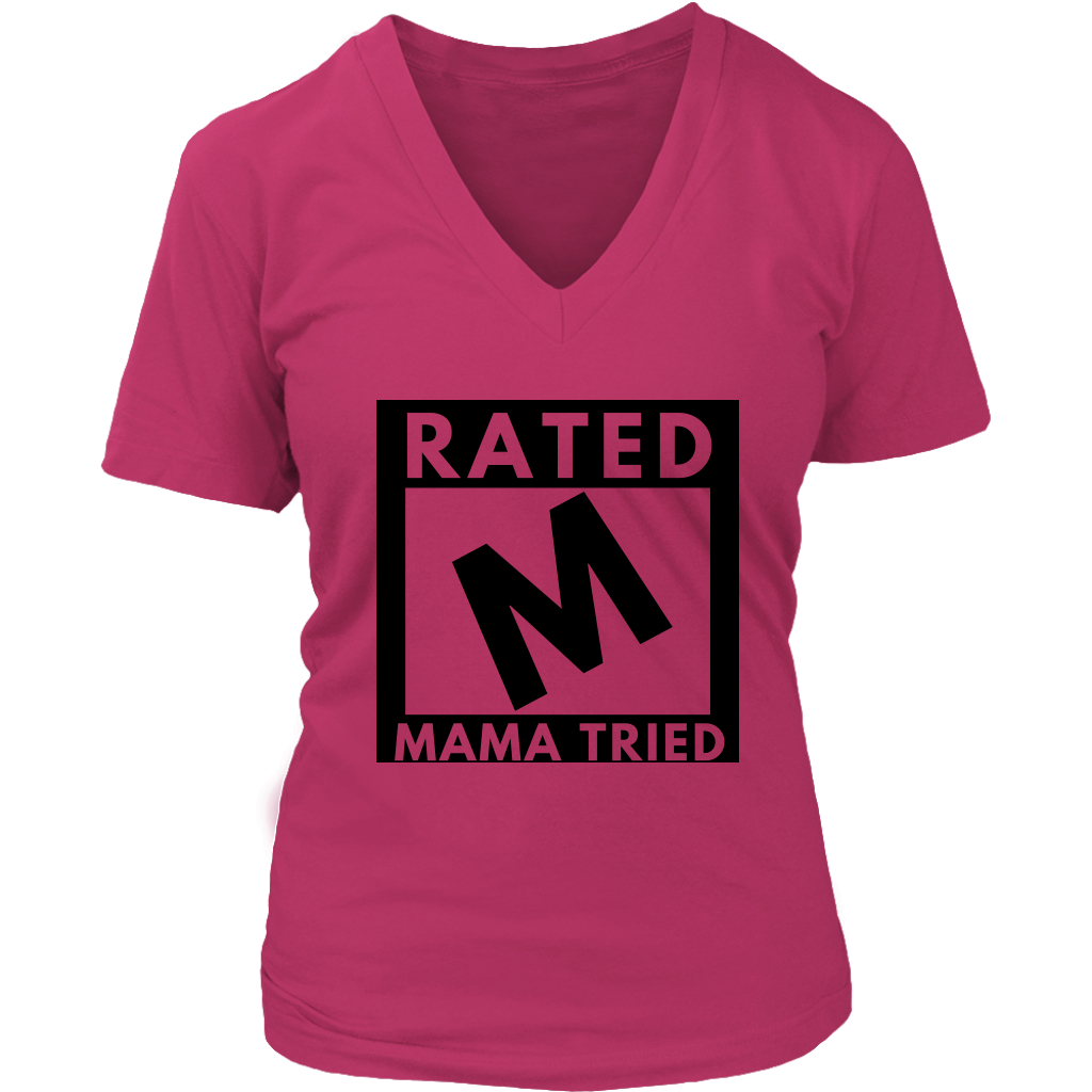 Rated Mom V-Neck 1 - Shop Sassy Chick