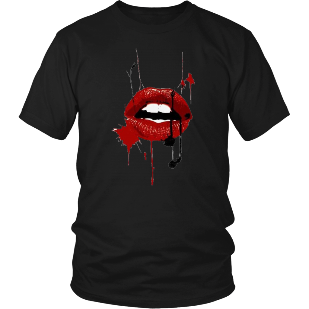 Black Red Lips T-Shirt - Shop Sassy Chick