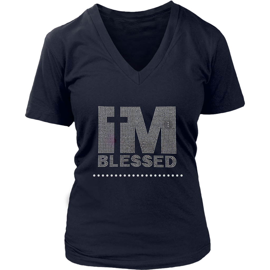 I'M BLESSED V-Neck - Shop Sassy Chick