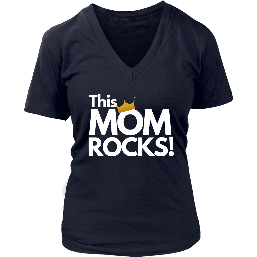 This Mom Rocks V-Neck - Shop Sassy Chick