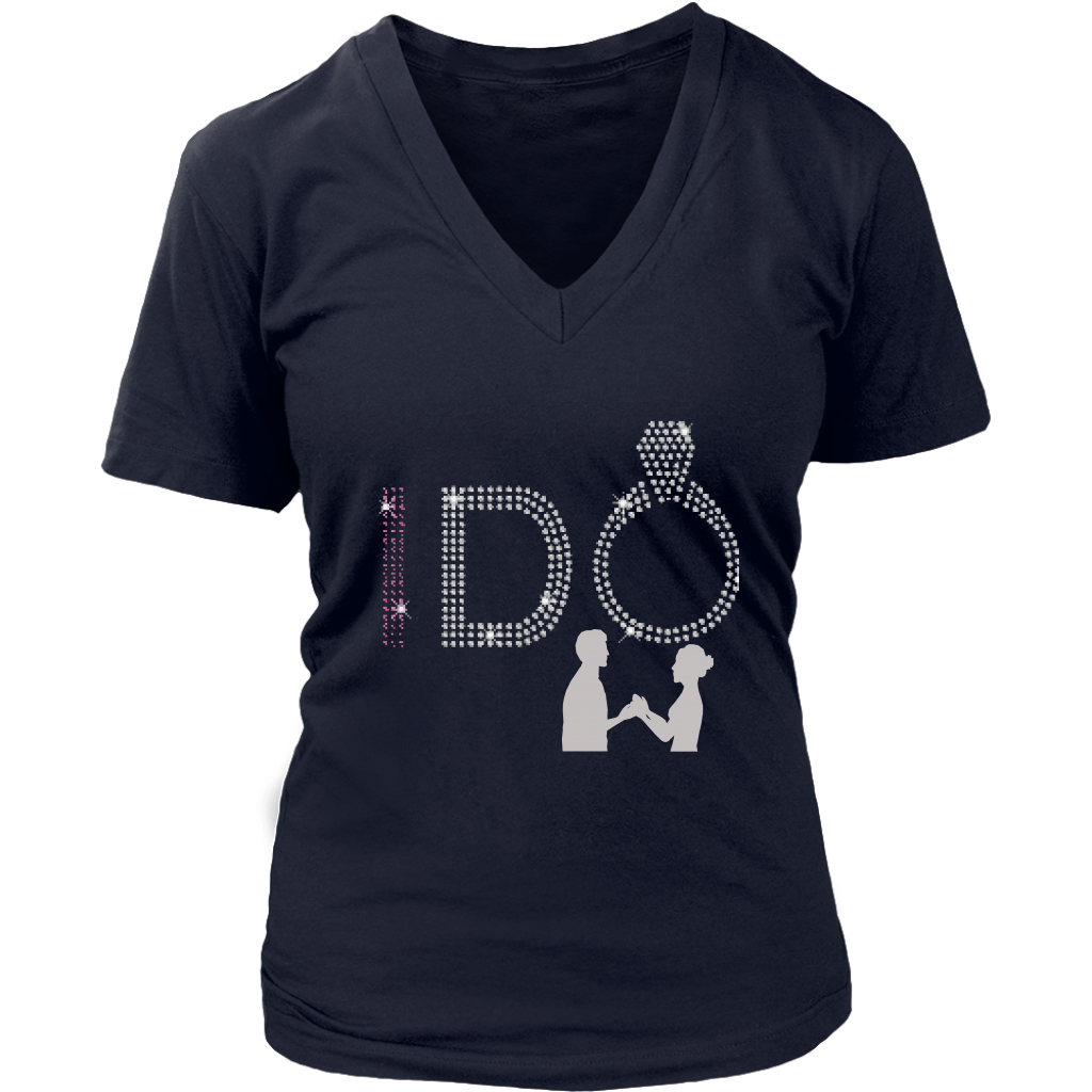 I Do Customer Women's V-Neck Tee - Navy | Shop Sassy Chick