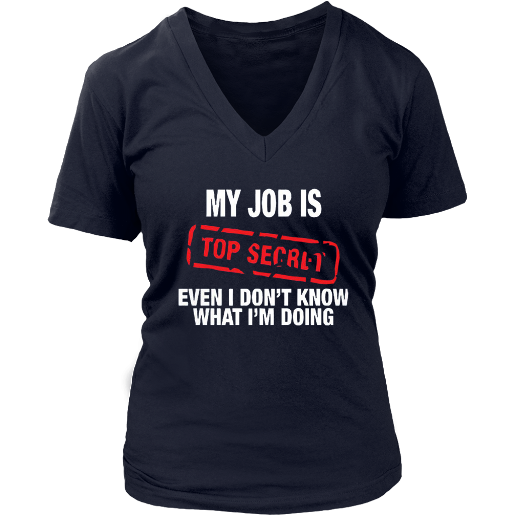 Top Secret V-Neck - Shop Sassy Chick