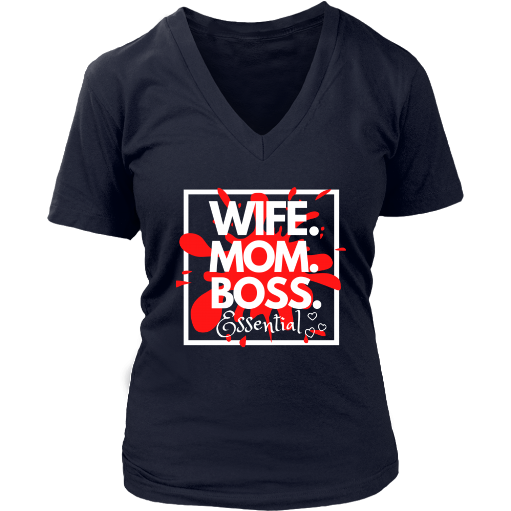 Wife. Mom. Boss V-neck - Shop Sassy Chick