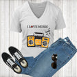 I Love Music V-Neck - Shop Sassy Chick