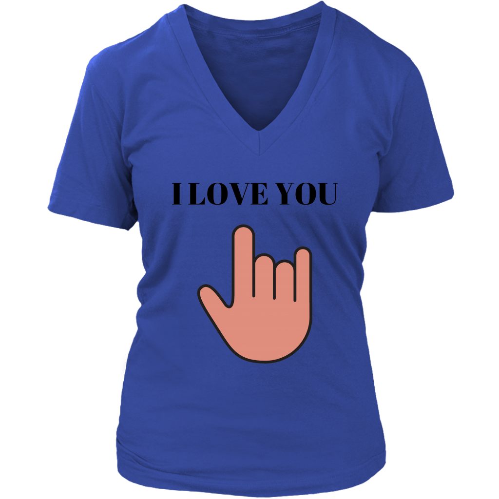 I LOVE YOU ASL V-Neck - Shop Sassy Chick