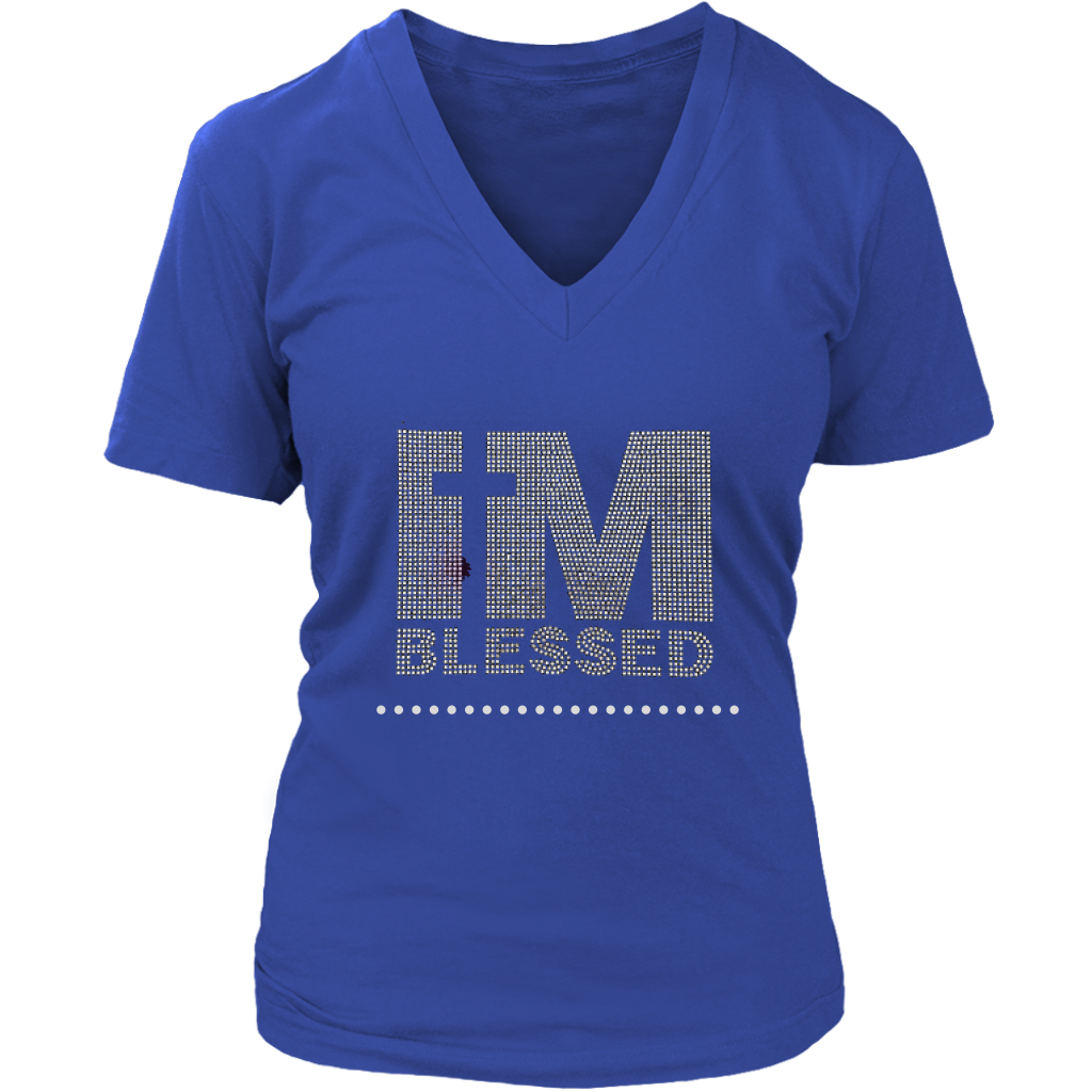 I'M BLESSED V-Neck - Shop Sassy Chick