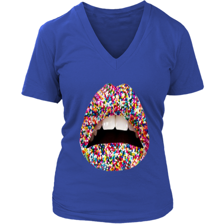 Sprinkles Lips V-Neck - Shop Sassy Chick