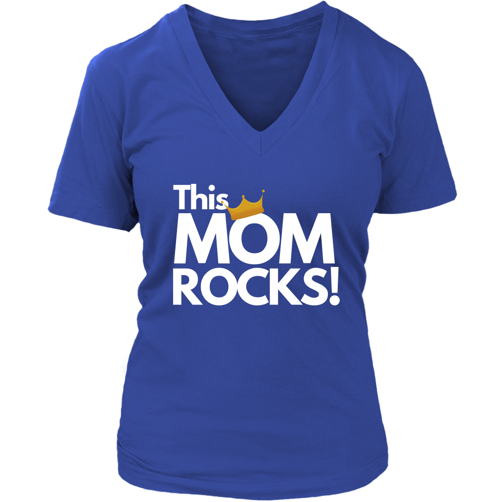 This Mom Rocks V-Neck - Shop Sassy Chick