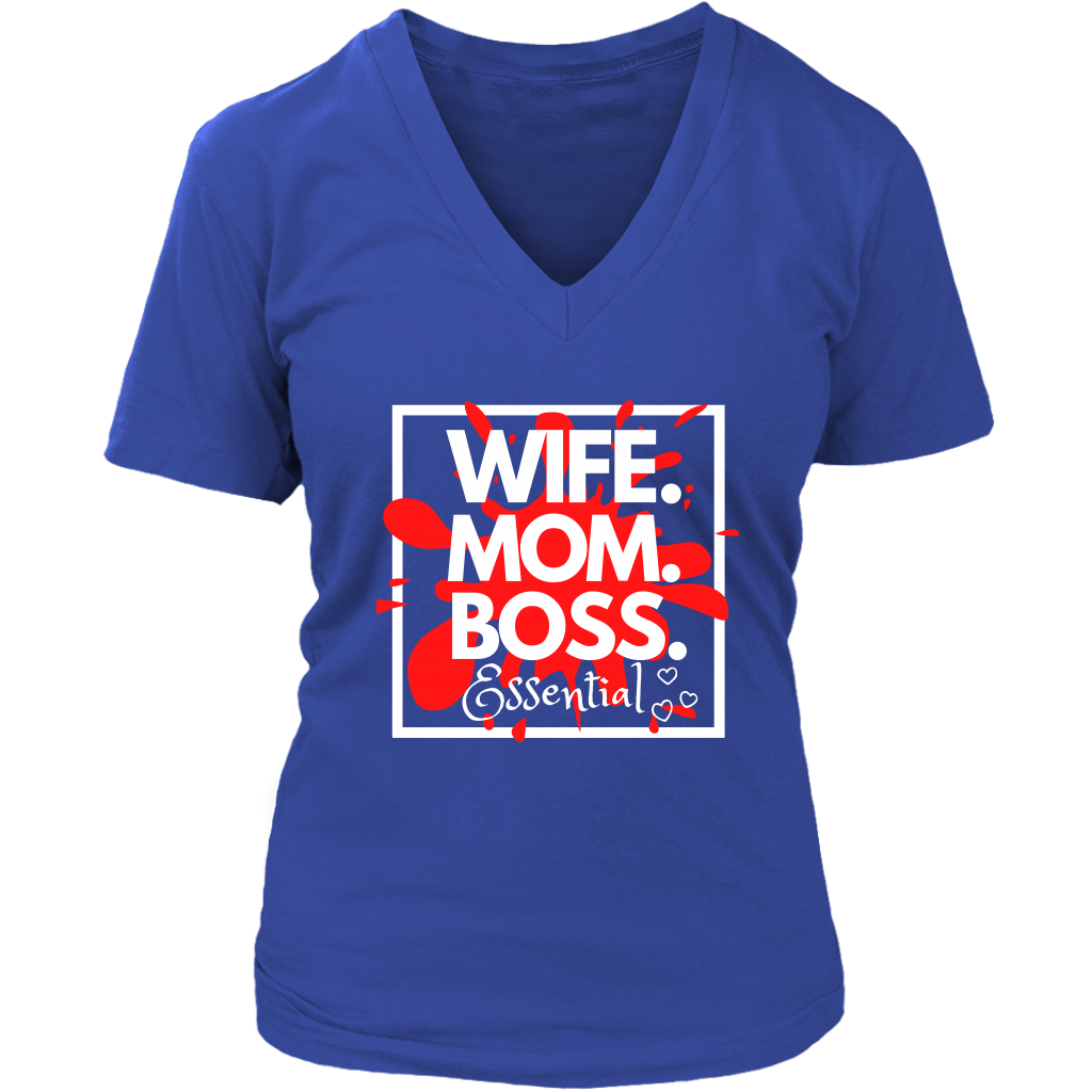 Wife. Mom. Boss V-neck - Shop Sassy Chick