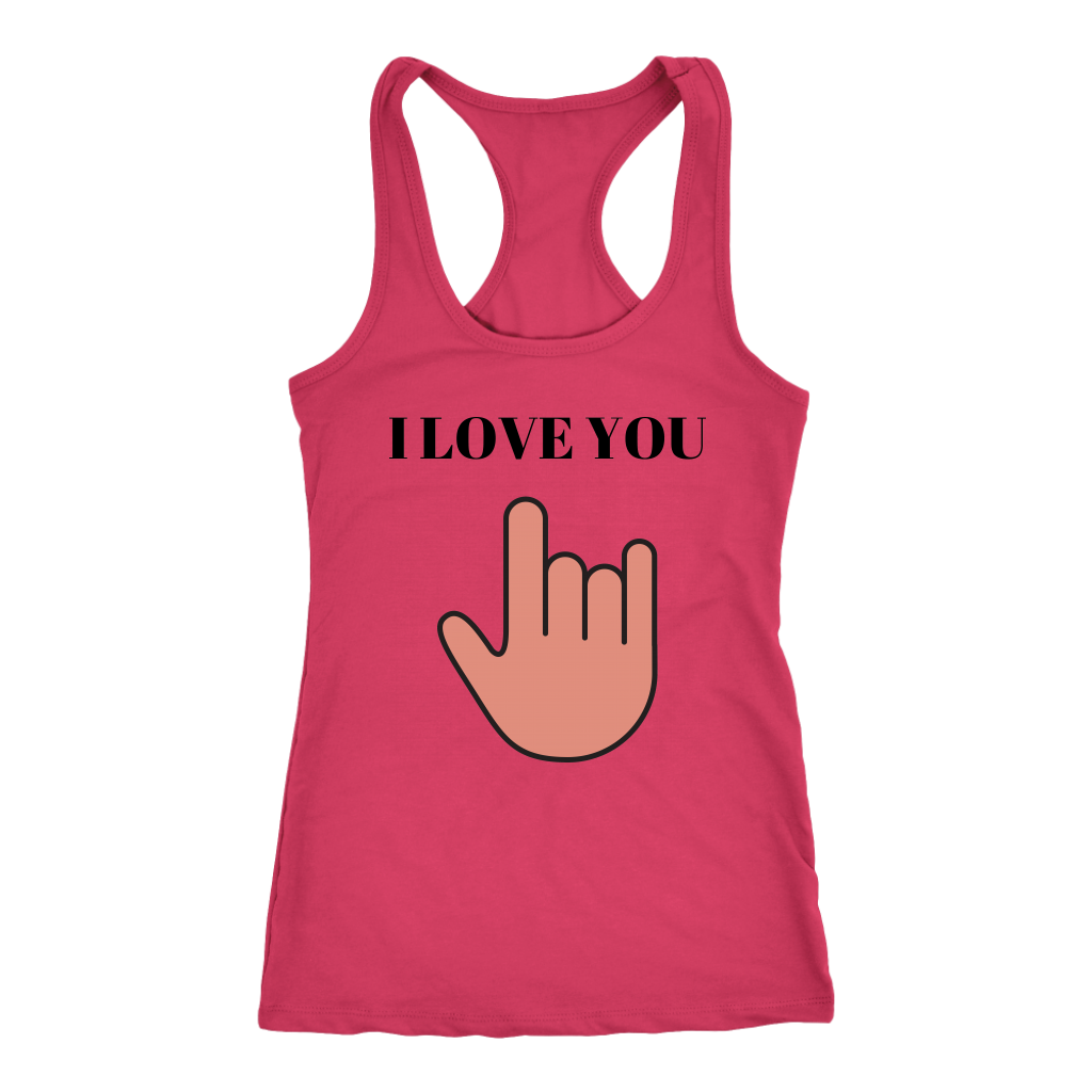 I Love You Racerback Tank Top - Red | Shop Sassy Chick