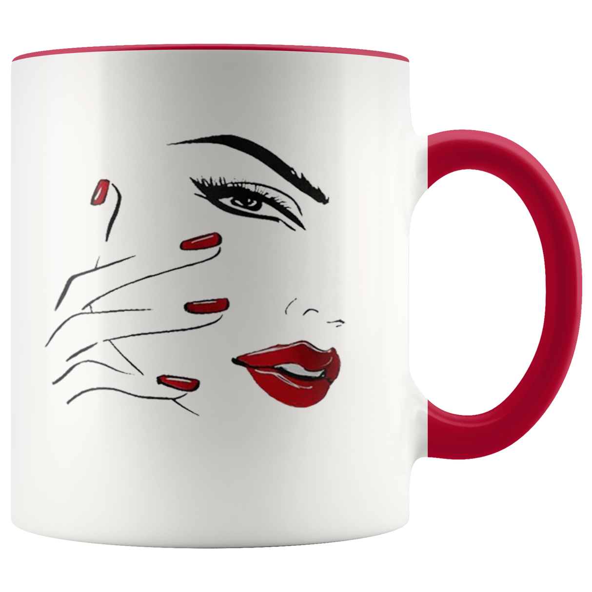 Red Nail Lips Mugs - Shop Sassy Chick