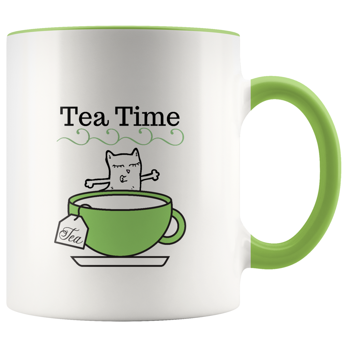 Mug Tea Ceramic Accent Mug - Green | Shop Sassy Chick