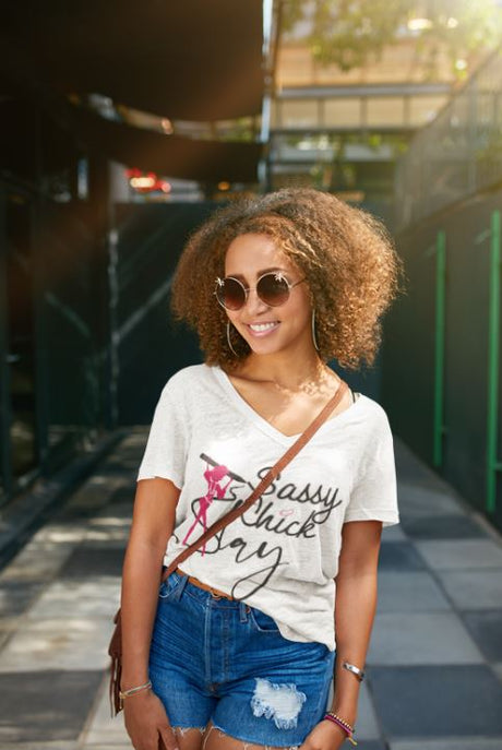 Slay Sassy Chick V- Neck - Shop Sassy Chick
