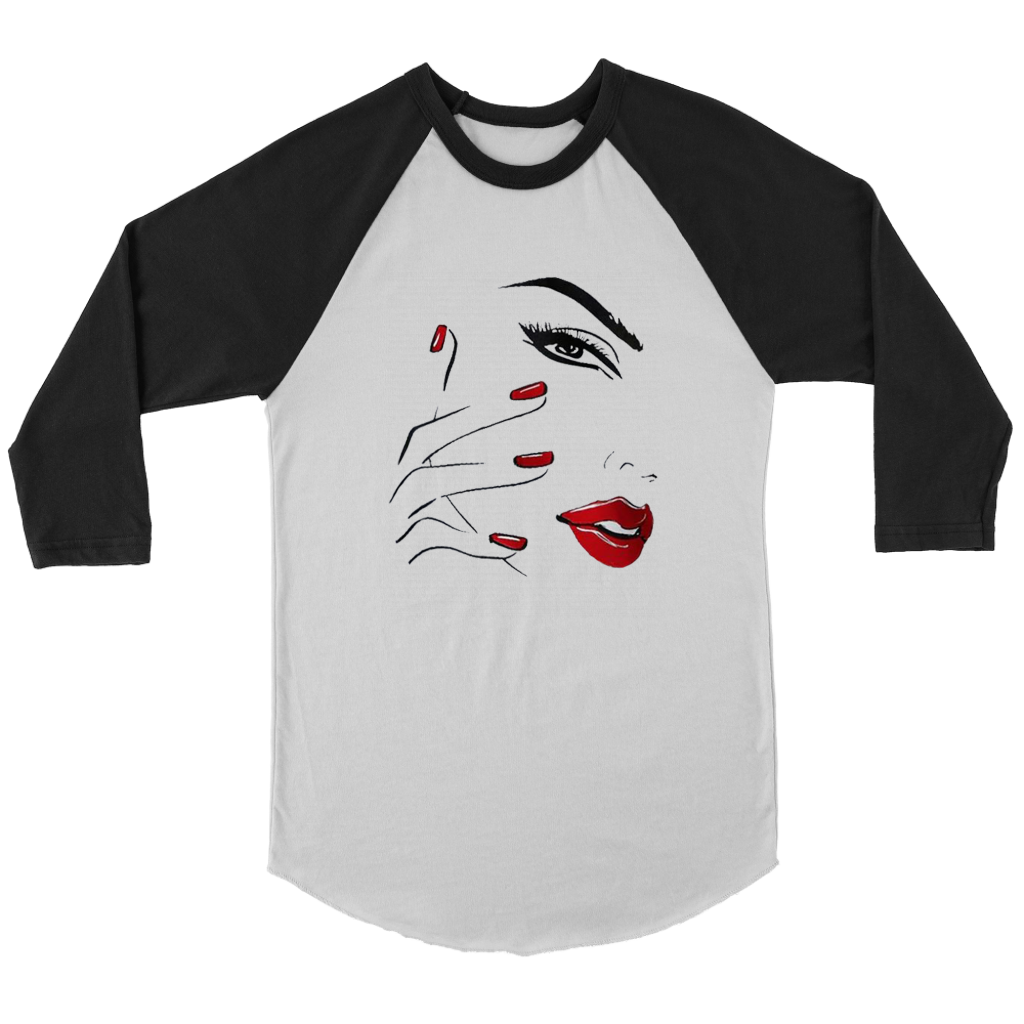 Red Nail Lips Long Sleeves - Shop Sassy Chick
