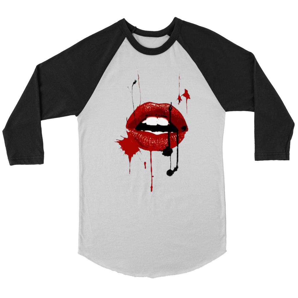 Black Red Lips Long Sleeves - Shop Sassy Chick