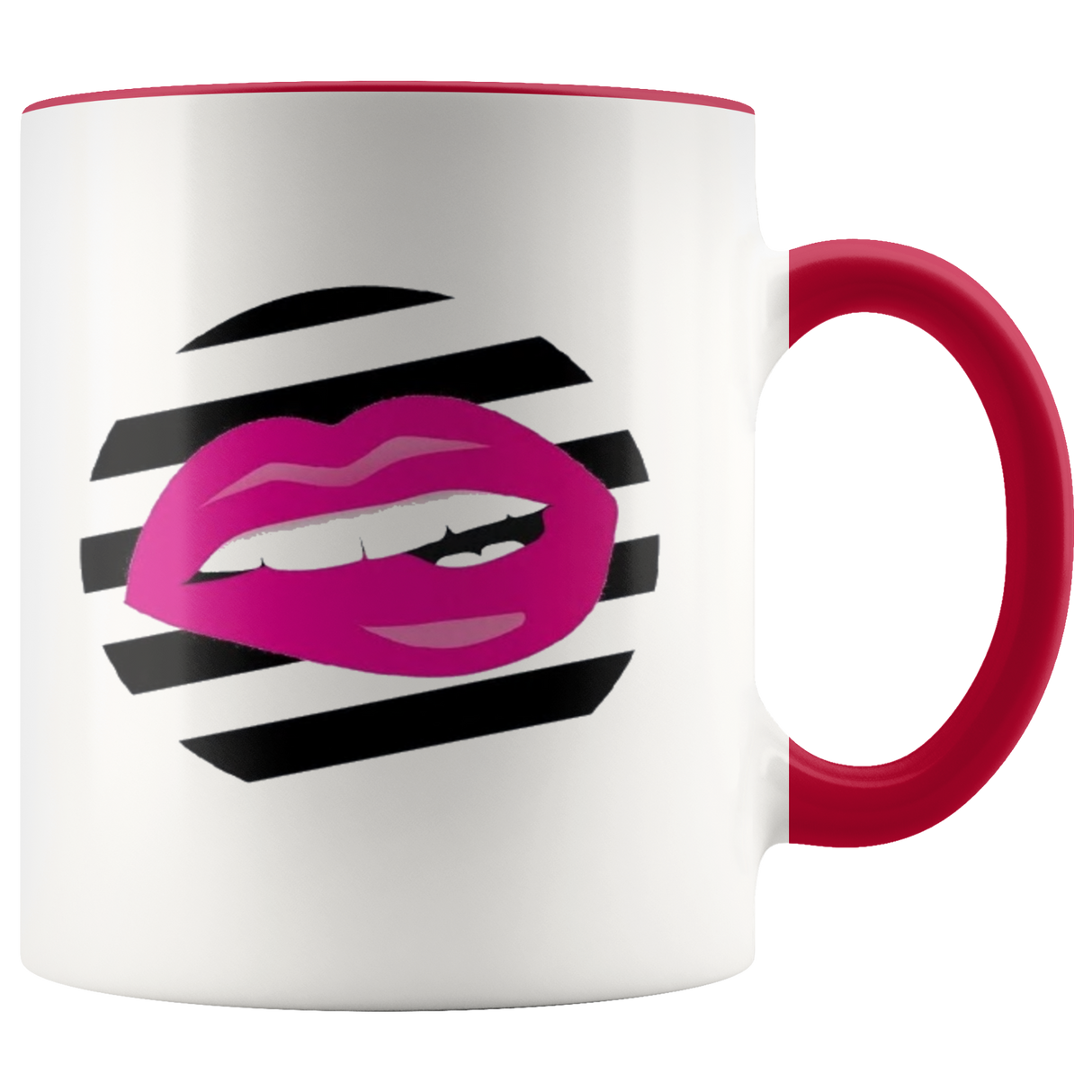 Striped Pink Lip Mug - Shop Sassy Chick