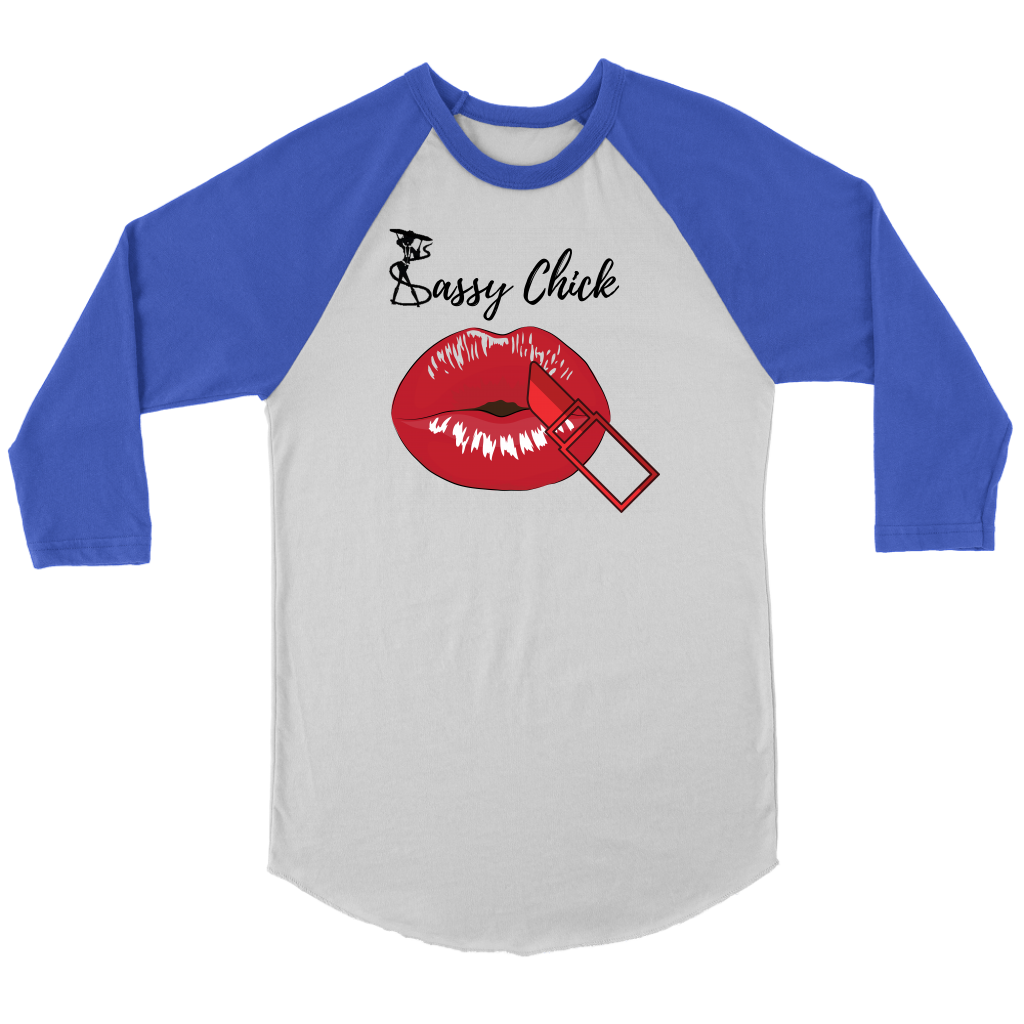 Lipstick Women's Long Sleeve - Blue | Shop Sassy Chick