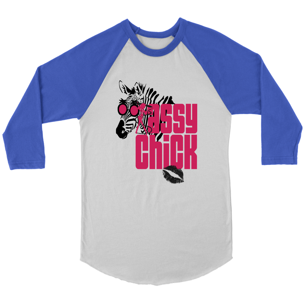 Sassy Zebra Women's Long Sleeves-Blue | Shop Sassy Chick